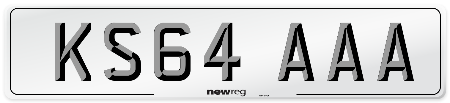 KS64 AAA Number Plate from New Reg